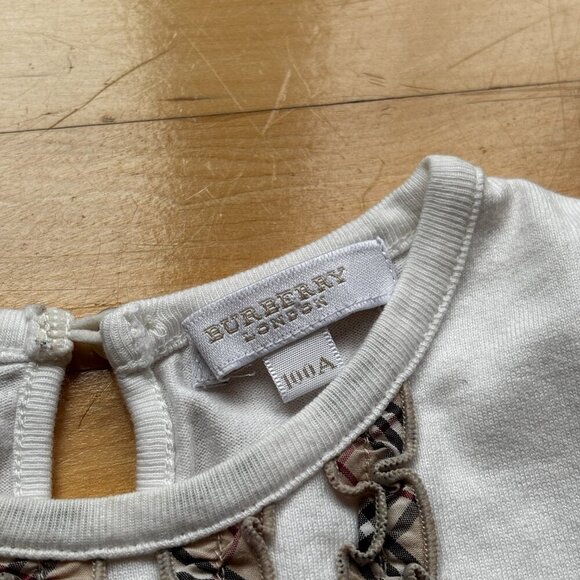 Burberry Kids White Base Layer Top – 100A - Picture 2 of 12